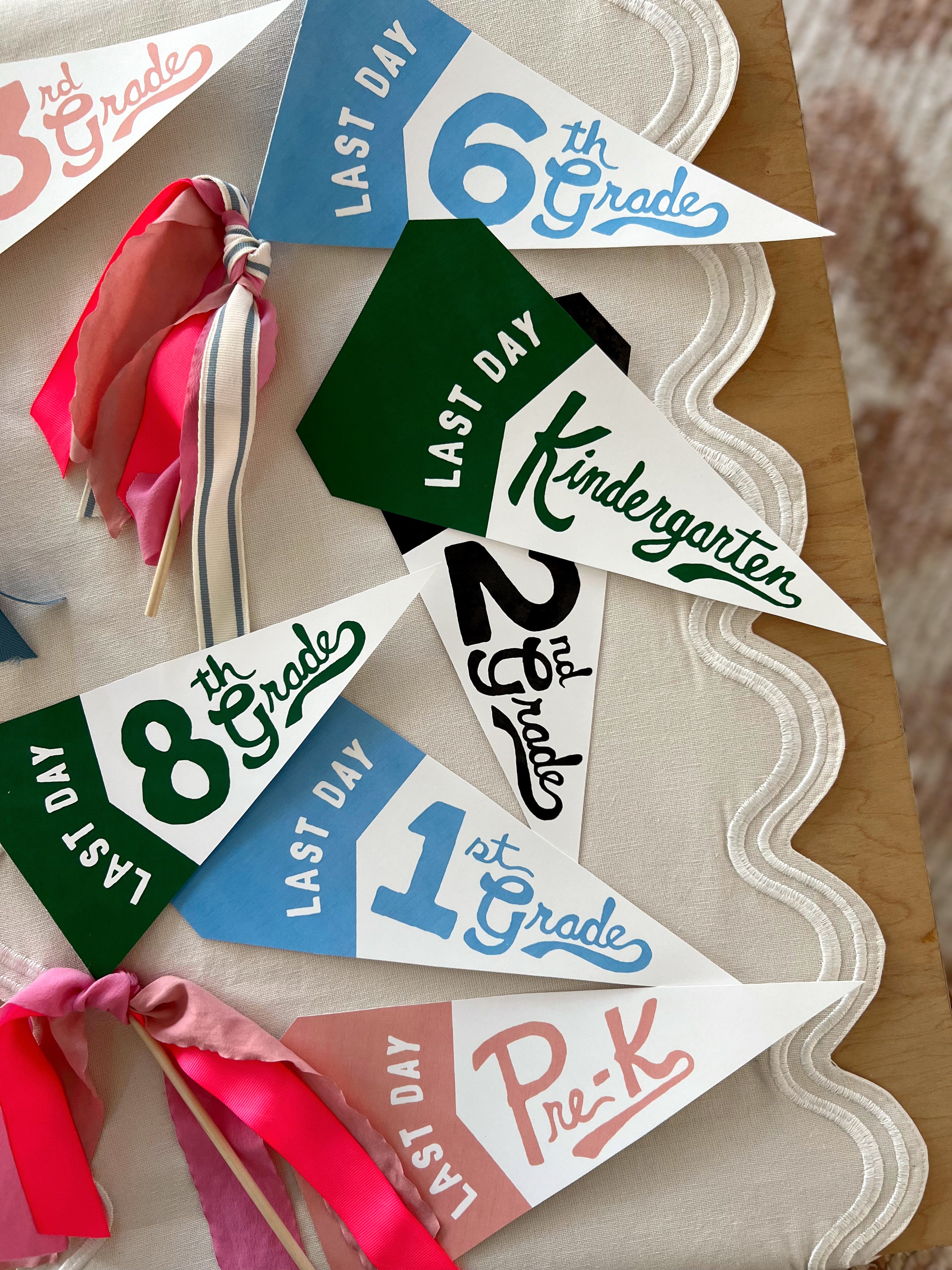 Last Day of School - Printable Pennants (Vol.4) – Thread Mama