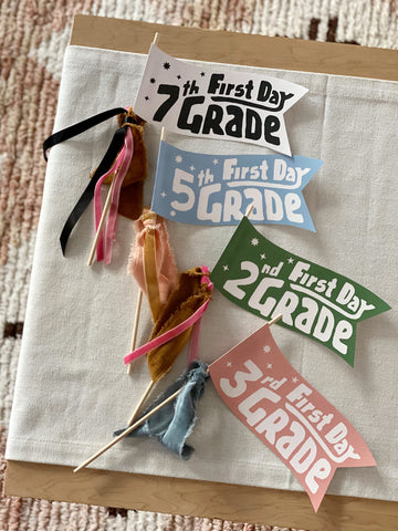 Back to School - First Day - Printable Pennants (Vol.3)