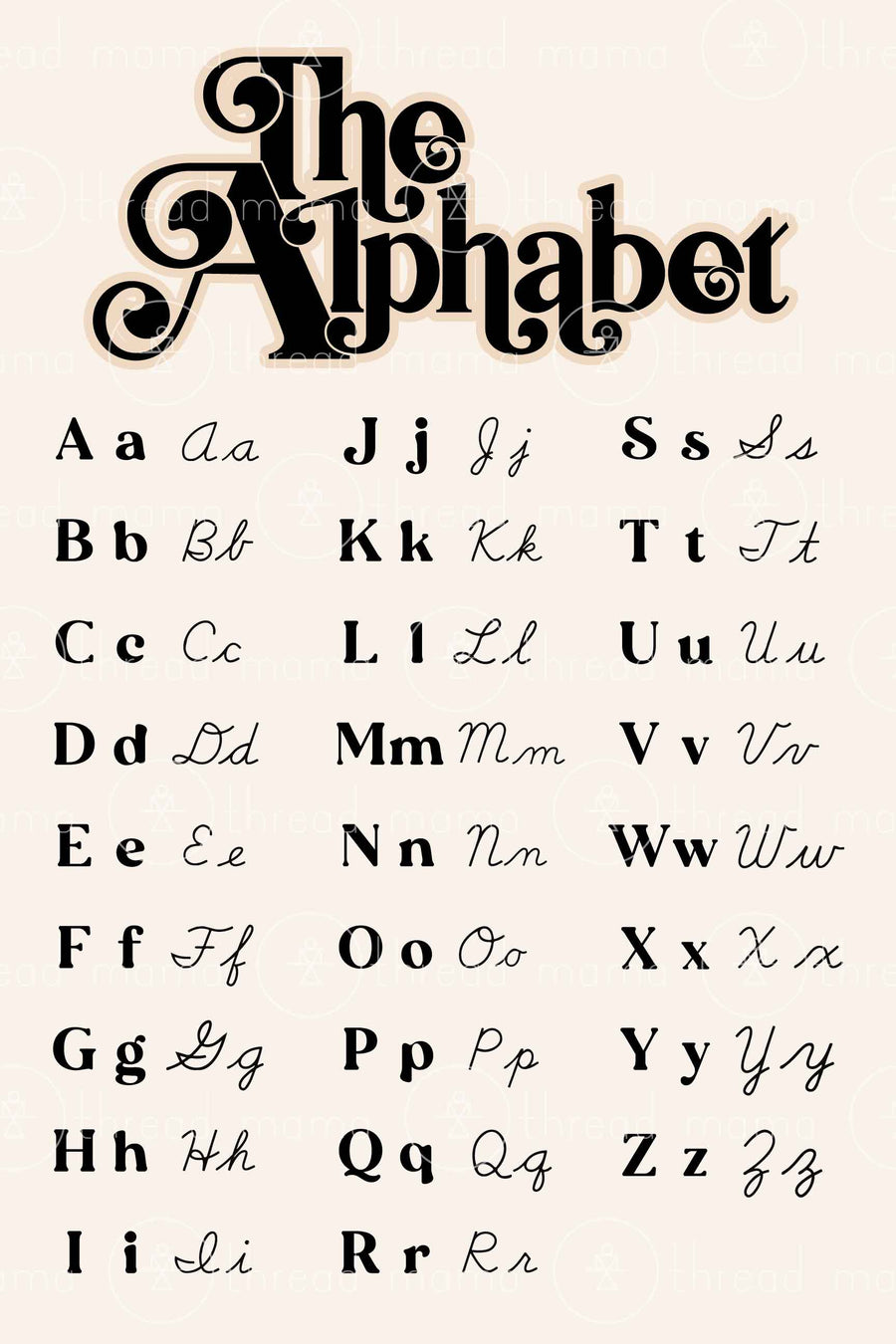 Alphabet (Printable Poster)
