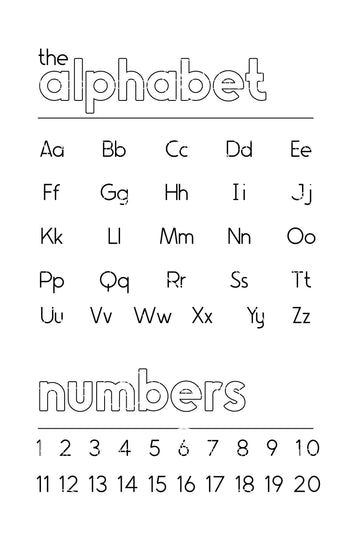 Alphabet and Numbers Collection 2 (Printable Poster)