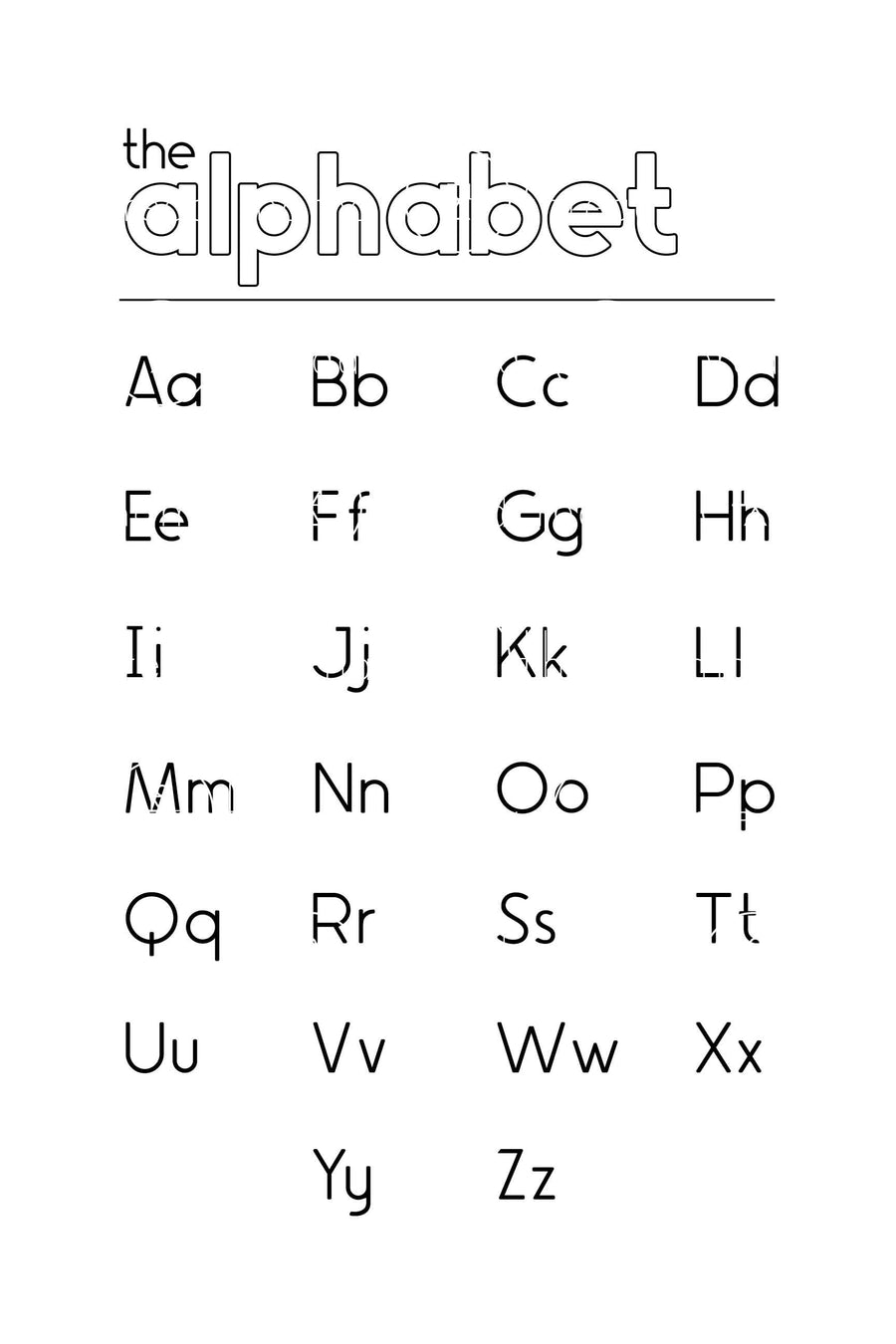 Alphabet and Numbers Collection 2 (Printable Poster)