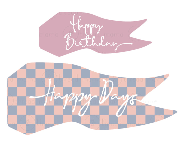 Happy Days - Birthday Tags and Flags (Set)