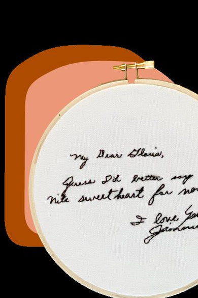 Custom Hand Embroidered Messages