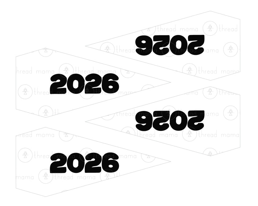 New Year's Eve Tags, Flags - (2026)
