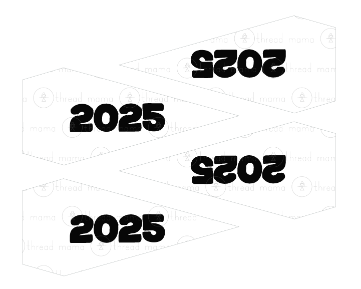 New Year's Eve Tags, Flags - (2025)