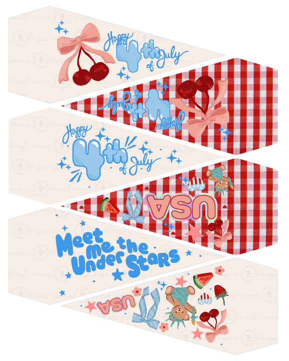 4th of July Tags, Flags, candy Wrappers, Soda Wrappers, Banners (Vol.5)