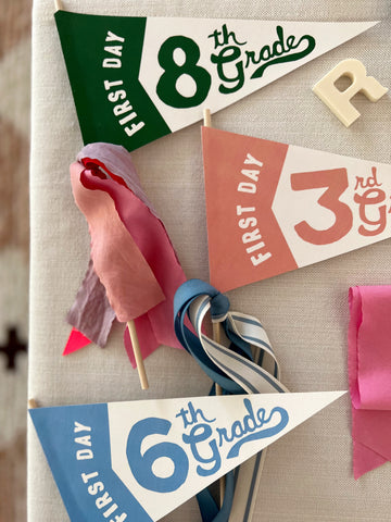 Back to School - First Day - Printable Pennants (Vol.4)