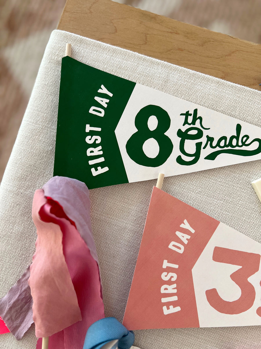 Back to School - First Day - Printable Pennants (Vol.4)