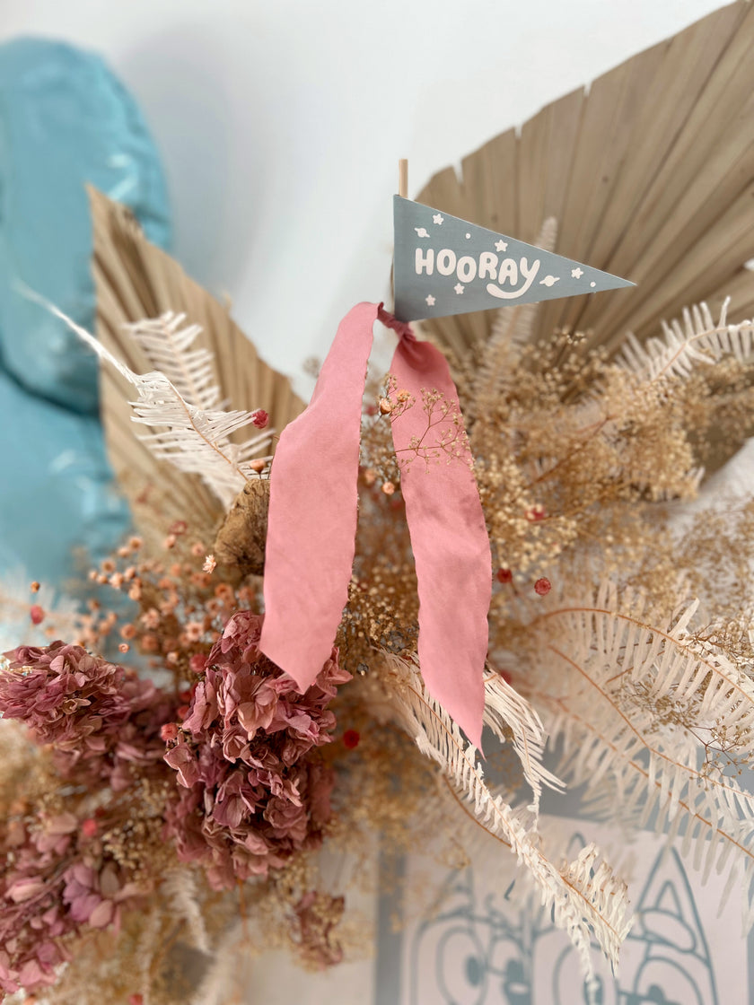 Blue-ish Party Tags and Flags