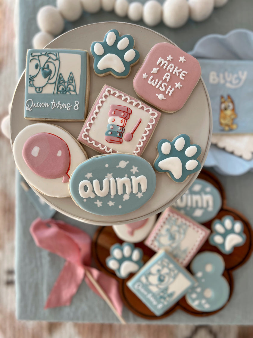 Blue-ish Party Tags and Flags