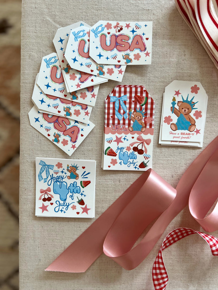 4th of July Tags, Flags, candy Wrappers, Soda Wrappers, Banners (Vol.5)