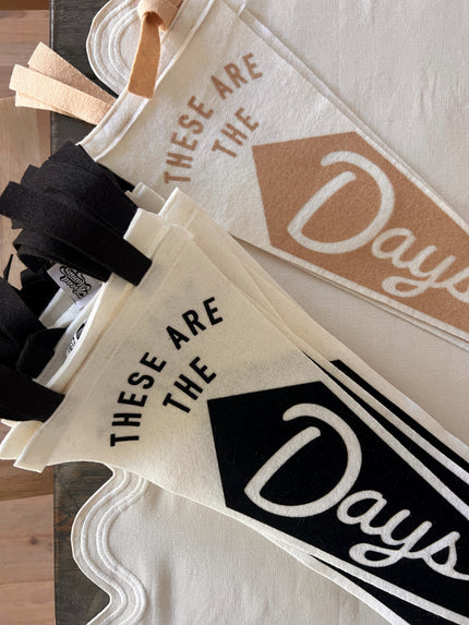 These Are The Days - Medium Pennant - Tan