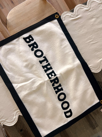Brotherhood - Medium Banner - Black on White