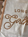 Girlhood - Large Banner / Tan on White