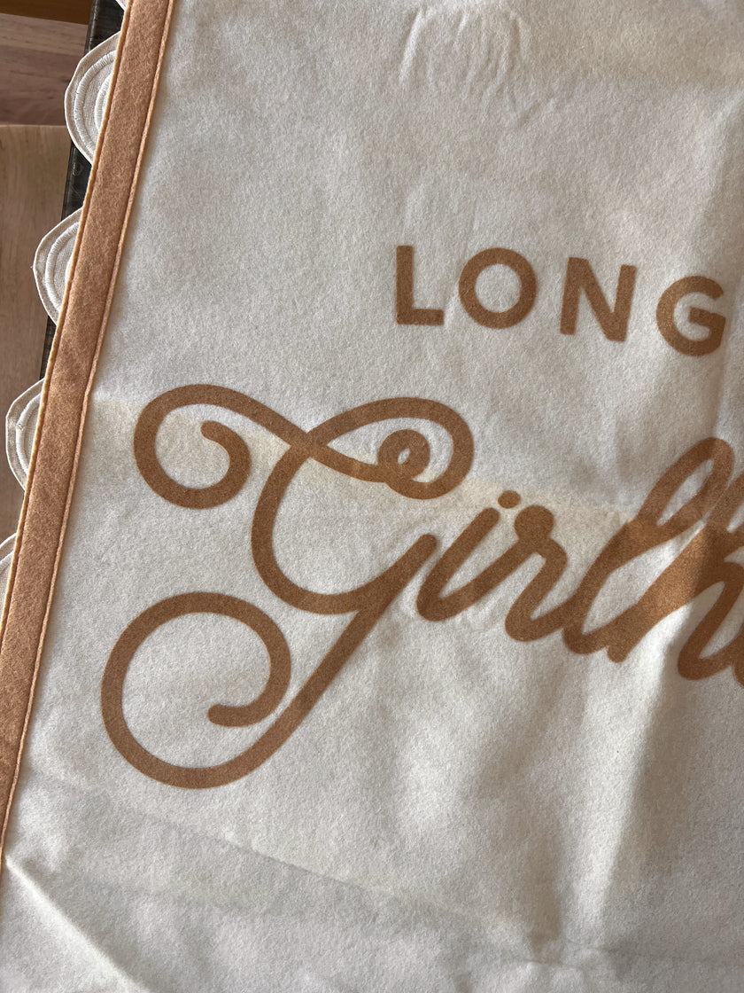 Girlhood - Large Banner / Tan on White