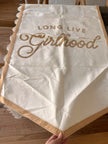 Girlhood - Large Banner / Tan on White