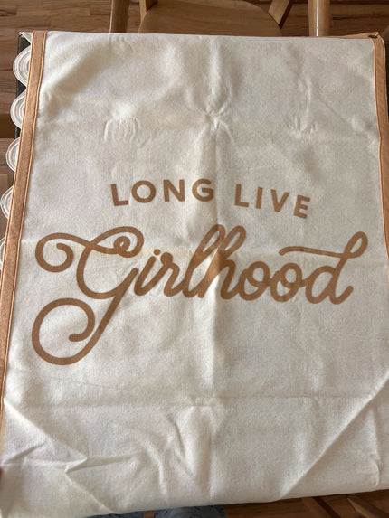 Girlhood - Large Banner / Tan on White