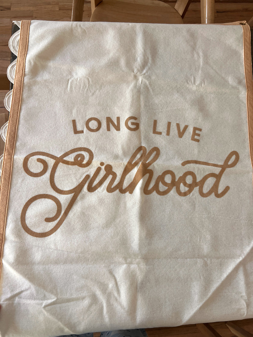 Girlhood - Large Banner / Tan on White