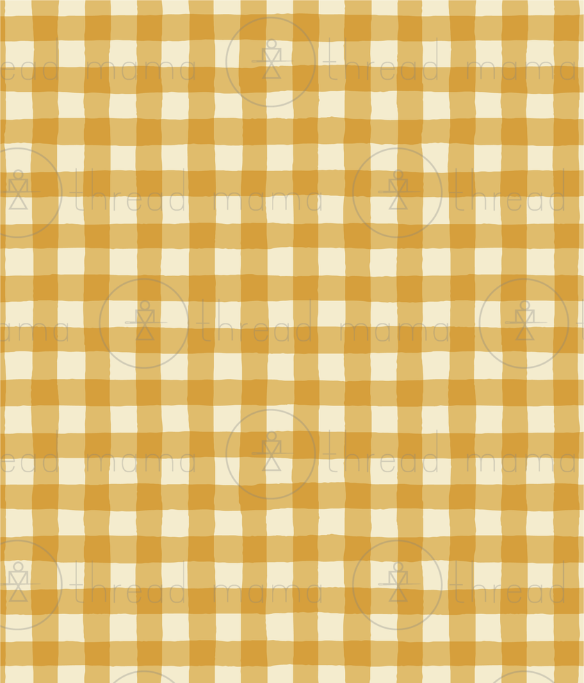 (RepeatingPattern) Gingham - Gold/ Yellow