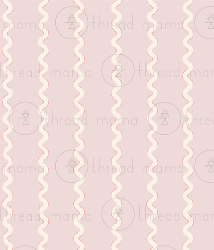 (RepeatingPattern) Rick Rack - Pink