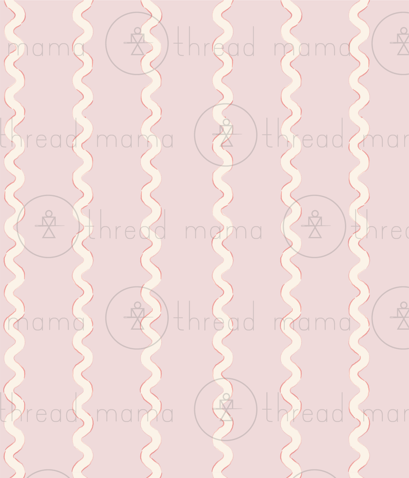 (RepeatingPattern) Rick Rack - Pink