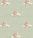 (RepeatingPattern) Spring Ducks - Pistachio