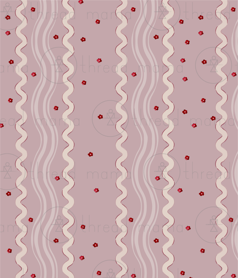 (RepeatingPattern) Wave Florals