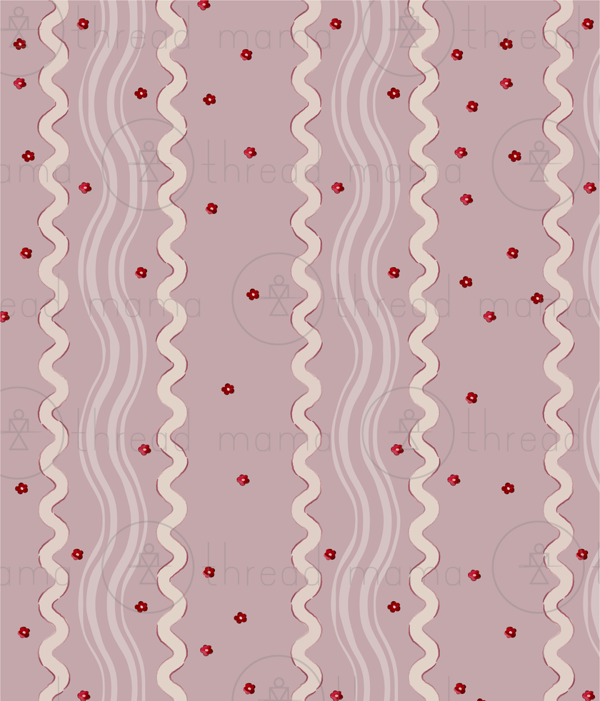 (RepeatingPattern) Wave Florals