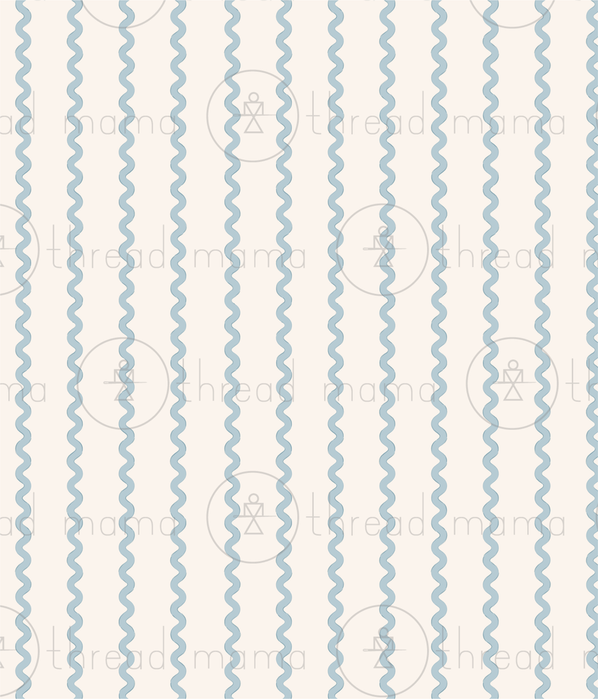 (RepeatingPattern) Rick Rack - Blue