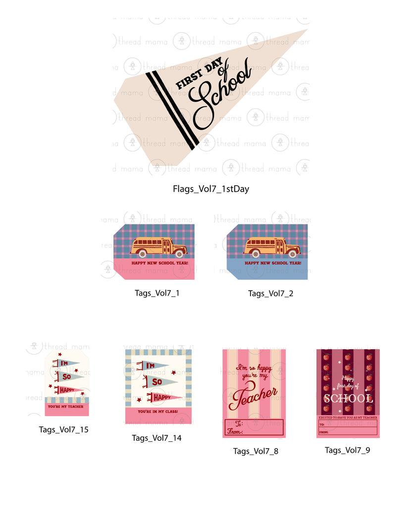 Back to School Tags (Vol.7)