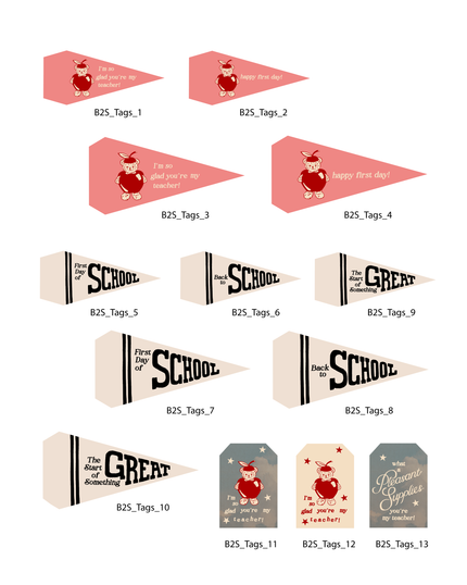 Back To School + Teacher - Tags and Flags (Vol.6)