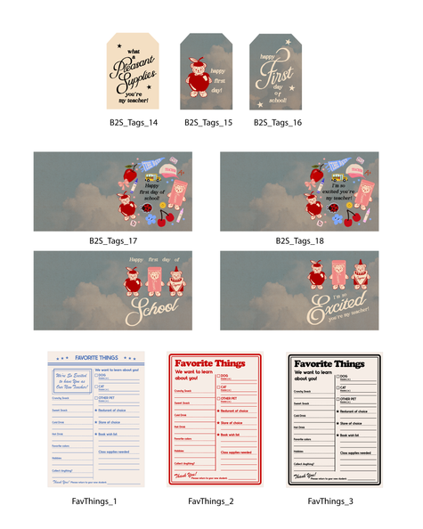 Back To School + Teacher - Tags and Flags (Vol.6)