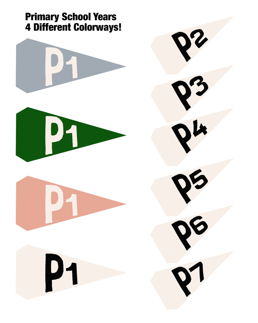 Back to School - Grades - Printable Pennants (Vol.3)