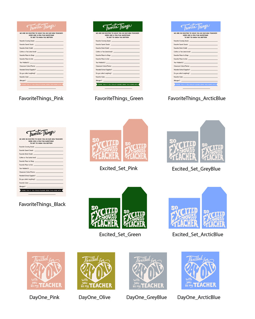Back To School - Teacher Gift Tags and Flags (Vol.4)