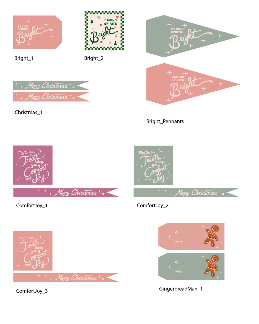Christmas Baking Tags & Flags
