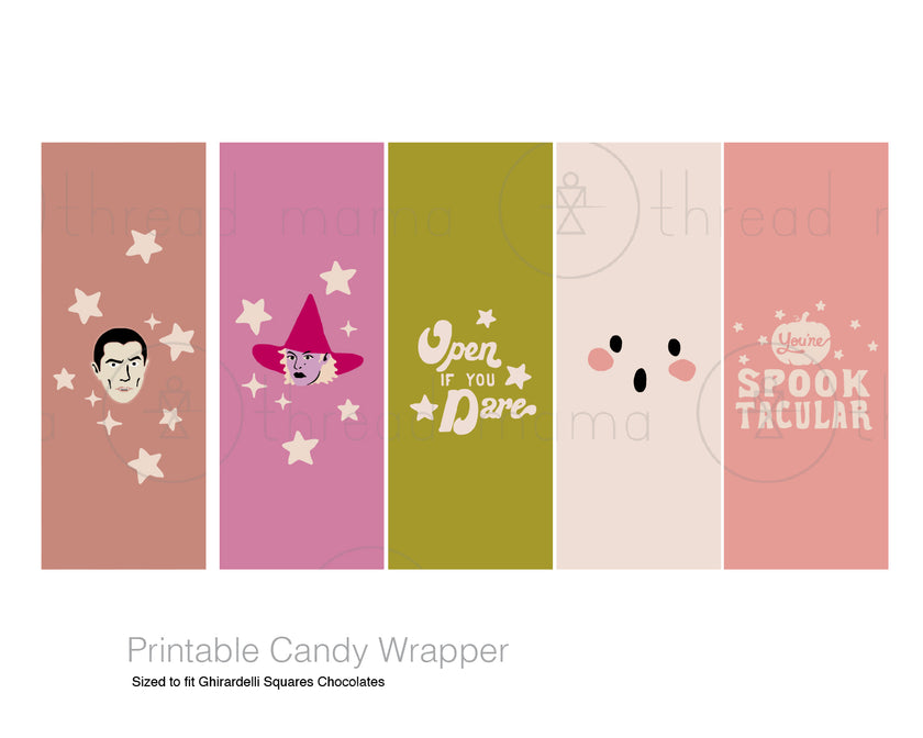 Halloween Candy Wrappers and Water Bottle labels - (Vol.4)