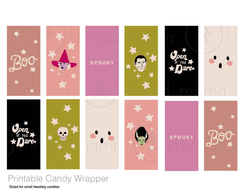 Halloween Candy Wrappers and Water Bottle labels - (Vol.4)