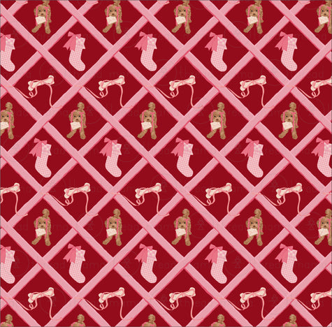 100125_5 Dog Lattice - SET (Seamless)