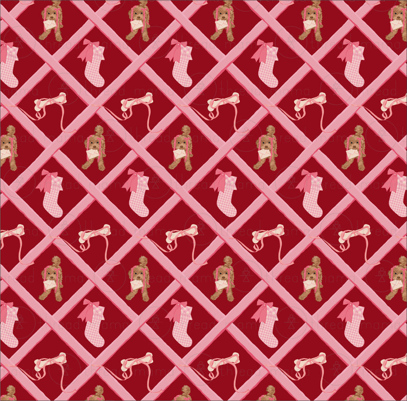 100125_5 Dog Lattice - SET (Seamless)