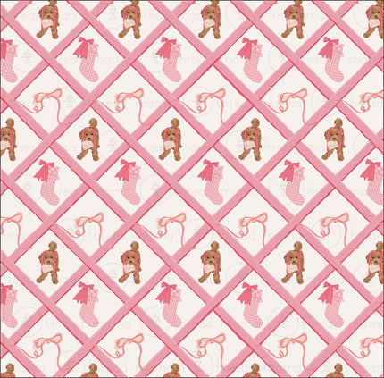 100125_5 Dog Lattice - SET (Seamless)