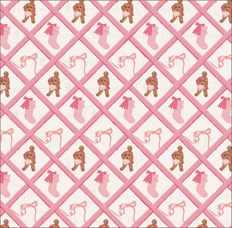 100125_5 Dog Lattice - SET (Seamless)