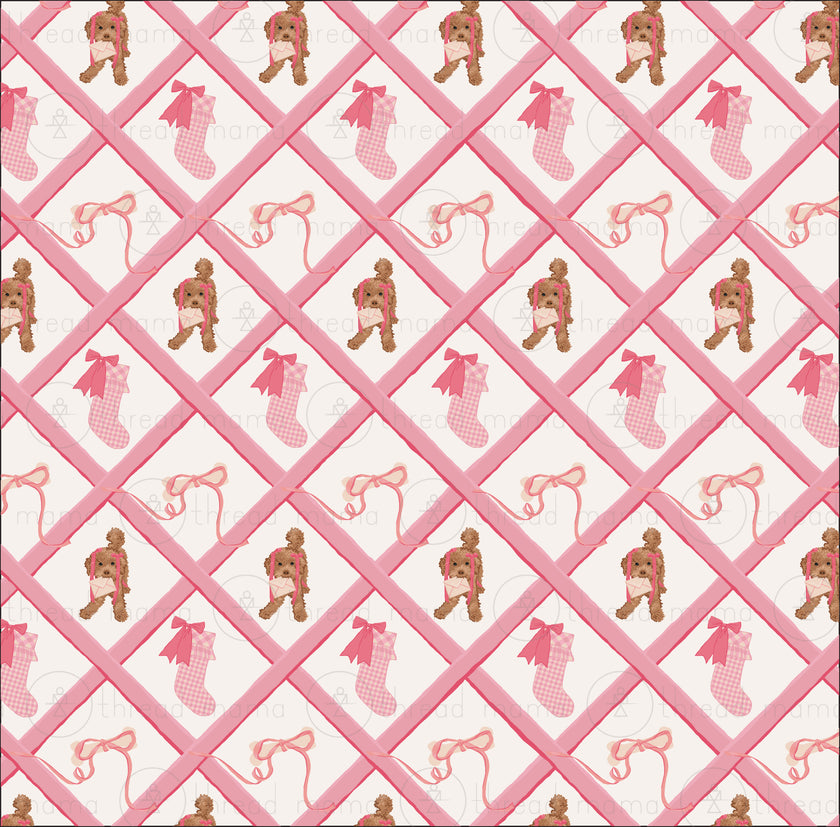 100125_5 Dog Lattice - SET (Seamless)