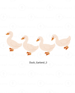 Spring Duck Printable Garland