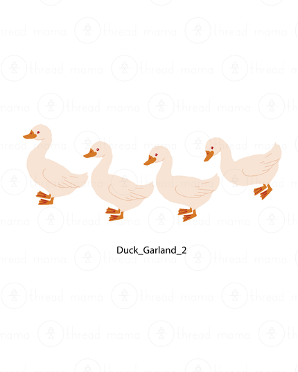Spring Duck Printable Garland