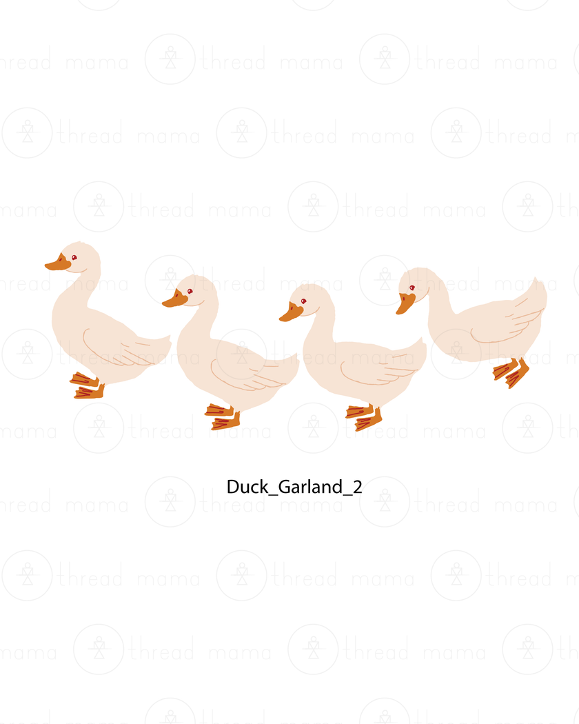 Spring Duck Printable Garland