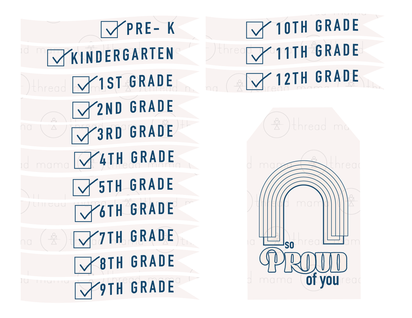 Graduate/ Teacher/ Last Day of School Tags and Flags (Vol.2)