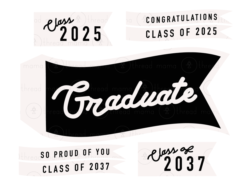 Graduate/ Teacher/ Last Day of School Tags and Flags (Vol.2)