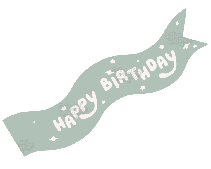 Blue-ish Party Tags and Flags