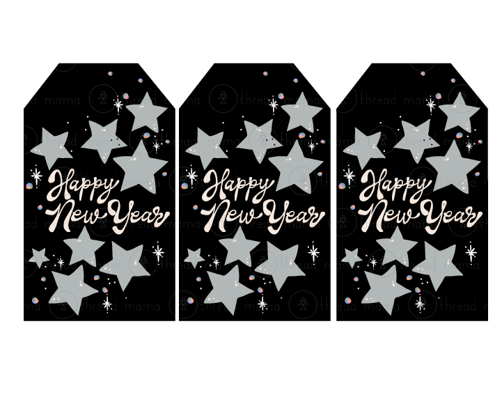 New Year's Eve Tags, Flags - (2025)