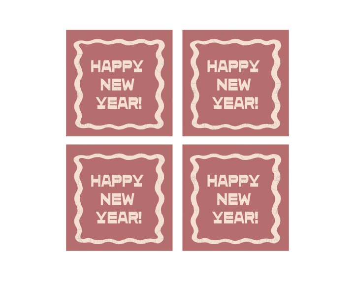 New Year's Eve Tags, Flags - (2025)